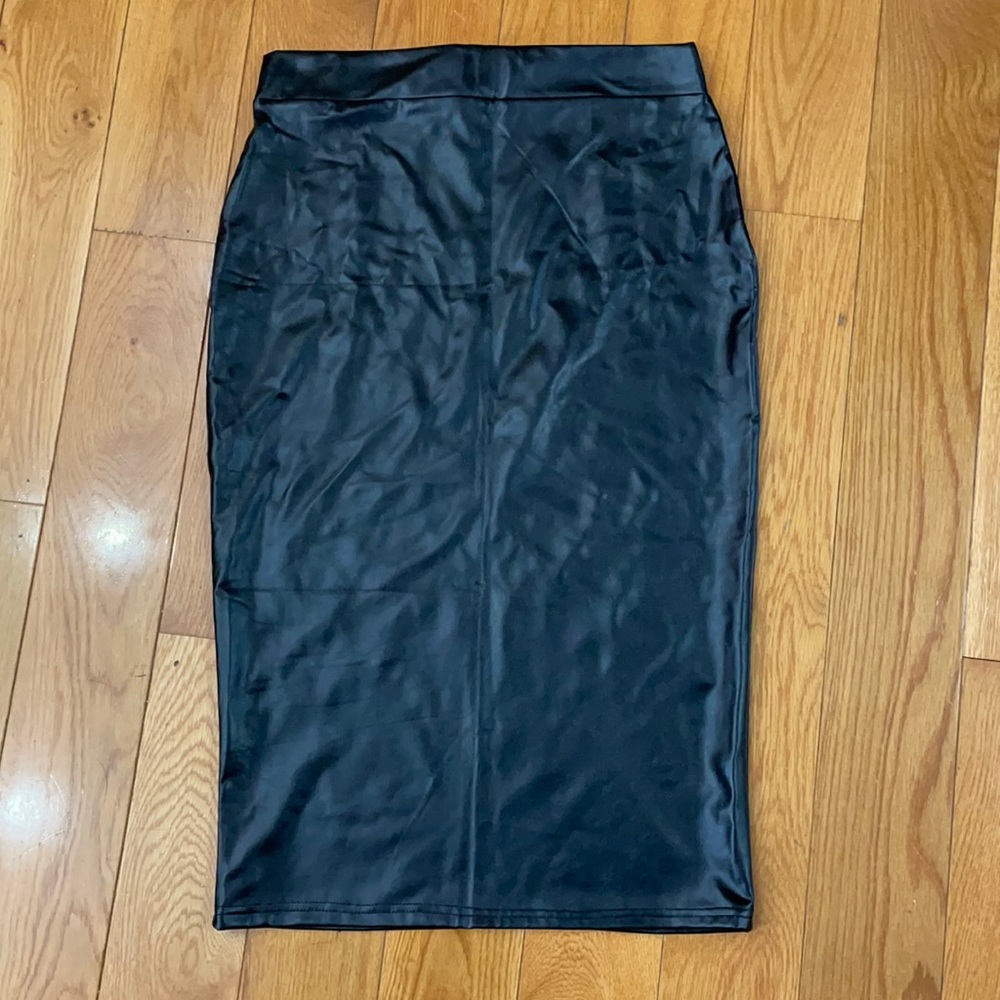 Pleather black skirt